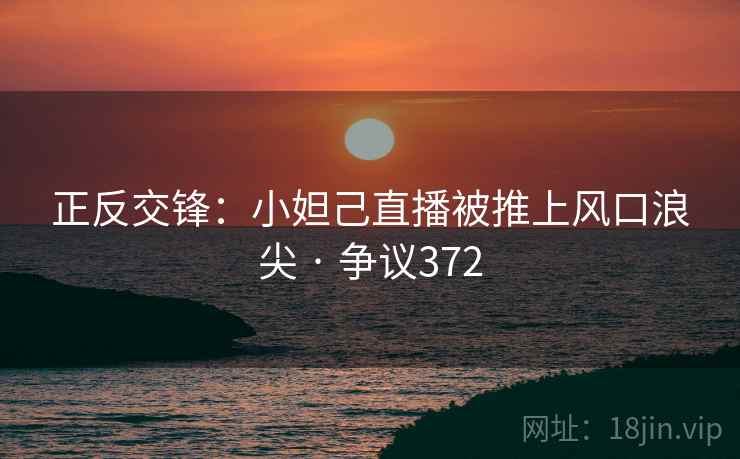 正反交锋:小妲己直播被推上风口浪尖 · 争议372 正反交锋:小妲己直播被推上风口浪尖 · 争议372